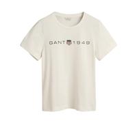 GANT Women's Reg Printed Graphic T-Shirt, Eggshell, XXL