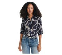 GANT Women's Reg Sailing Print Cot Silk Shirt Blouse, Evening Blue, 6