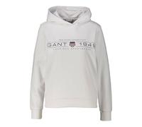 GANT Women's Reg Shield Hoodie Hooded Sweatshirt, White, L