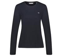 GANT Women's Reg Shield LS T-Shirt, Black, XL