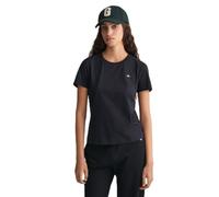 GANT Women's Reg Shield Ss T-shirt T-Shirt , Black,L