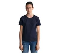 GANT Women's Reg Shield SS Tonal Logo T-Shirt, Evening Blue, XL