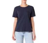 GANT Women's Reg Tonal Shield Ss T-Shirt, Evening Blue, XL