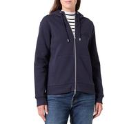 GANT Women's Reg Tonal Shield Zip Hoodie Hooded Sweatshirt, Evening Blue, XS