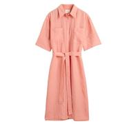 GANT Women's Rel Linen Ss Shirt Dress, Peachy Pink, 8