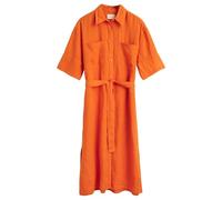 GANT Women's Rel Linen Ss Shirt Dress, Pumpkin Orange, 10
