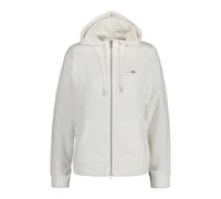 GANT Women's REL Shield Zip Hoodie, Eggshell, L