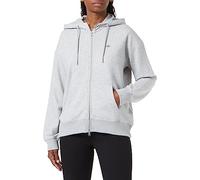 GANT Women's REL Shield Zip Hoodie, Light Grey Melange, L