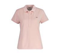 GANT Women's Slim Sheild Cap Sleeve Pique Polo, Faded Pink, M
