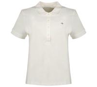 GANT Women's Slim Sheild Cap Sleeve Pique Polo, White, M