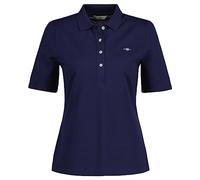 GANT Women's Slim Shield SS Pique Polo Shirt, Evening Blue, S