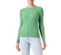 Gant Women's Stretch Cotton Cable C-Neck Pullover, Vanilla Yellow, M