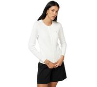 GANT Women's Stretch Cotton Cable Cardigan Sweater, Eggshell, XL