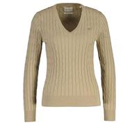 GANT Women's Stretch Cotton Cable V-Neck Pullover Sweater (Pack of 1)