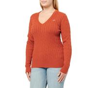 GANT Women's Stretch Cotton Cable V-Neck Pullover Sweater (Pack of 1)