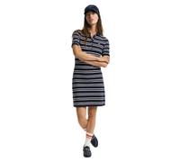 GANT Women's Stripe Shield Ss Pique Polo Dress, Evening Blue, XS