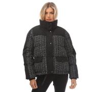 Gant Women's Tweed Down Jacket - Black - S - Black - 56% Polyester/43% Acrylic/1% Viscose
