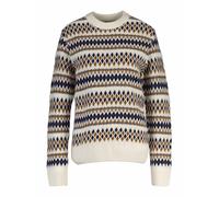 GANT Wool Rich Fair Isle Crew Neck Jumper Cream Mix