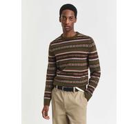 GANT Wool Rich Fair Isle Sweater Green Mix