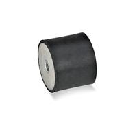 Ganter Grade Elements Bump Stop - GN 351 with 2 Female Threads | Natural Rubber, Black, GN 351-25-20-M6-EE-55