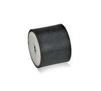 Ganter Grade Elements Bump Stop - GN 351 with 2 Female Threads | Natural Rubber, Black, GN 351-70-45-M10-EE-55