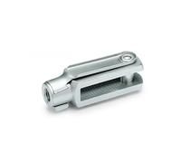 Ganter Norm Elements Anchors Forks with Joints GN 751 | with Snap Bolts Galvanised Steel Blue Passivated, Silver, GN 751-4-8-M4-B