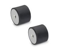 Ganter Normelemente 451-15-15-M4-EE-55 Rubber Buffer GN 451, Black, d1: 15 h1: 15 d2: M4