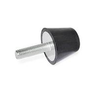 Ganter Normelemente GN 253-50-M10-20-55 Bump Stop with Screw, Black, Gewinde d2: M10x20