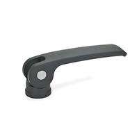 Ganter Normelemente Eccentric clamp with Internal Thread, 927-63-M6-B, Lever zinc die-cast, Black, Pack of 1