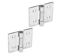 Ganter Normelemente GN 136-NI-40-40-C 136-NI-40-40-C-Stainless Steel Sheet Metal Hinges, Silver, Länge: 40mm x 40mm, Set of 2 Pieces