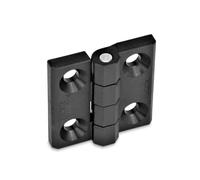 Ganter Normelemente GN 237.1-50-50-A Plastic Hinge 50 x 50 mm Black