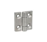 Ganter Normelemente GN 237.3-NI-80-80-A-GS Heavy-Duty Hinge Stainless Steel NI Silver 80 x 80 mm