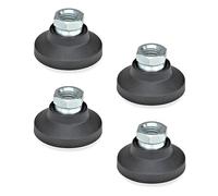 Ganter Normelemente GN 343.3-25-M6-A 3-25-M6-A Joint Feet with Threaded Bushing Black d2 M6 Thread Pack of 4