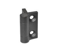 Ganter Normelemente GN 437.3-ZD-60-60-L2-SW, Spring Return Hinge, Black, schließend