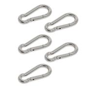 Ganter Normelemente GN 5299-C-50-A4-BL Carabiner Hook Stainless Steel, Silver, Länge l: 50mm offenes Auge