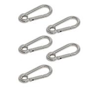 Ganter Normelemente GN 5299-E-50-A4-BL Carabiner Hook Stainless Steel, Silver, Länge l: 50mm geschlossenes Auge