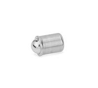 Ganter Normelemente GN 614-8-NI Spring Pressure Pieces for Pressing, Stainless Steel, Pack of 10, Diameter 8 mm