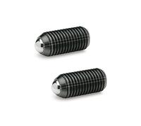Ganter Normelemente GN 615.3-M12-KS 3-M12-KS-Spring Pressure Hexagon Socket, Black, Gewinde d1: M12, Set of 2 Pieces