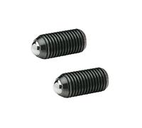 Ganter Normelemente GN 615.3-M20-K 3-M16-KS-PFB Spring End Pressure Piece with Threadlock, Black, d1: M20 Thread, Pack of 2
