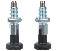 Ganter Normelemente GN 717-5-M8-CK-ST Locking Bolt, Silver, Gewinde d2: M8, Set of 2 Pieces