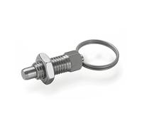 Ganter Normelemente GN 717-8-M12-AK-NI - Stainless Steel Locking Bolts, Silver, Pack of 2