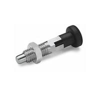 Ganter Normelemente GN 717-8-M12-CK-NI Stainless Steel Latch Bolts Silver (Pack of 2)