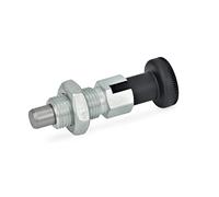 Ganter Normelemente GN 717-8-M12X1.5-CK-ST Locking Bolt, Silver, Gewinde d2: M12x1,5, Set of 2 Pieces
