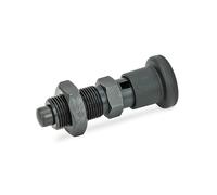 Ganter Normelemente GN 817-5-8-CK 817-5-8-CK-Locking Bolt with Locking Mechanism, Black, Rastweg l1: 8mm