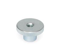 Ganter Normelemente High knurled nut, DIN 466-M10, thread: M10, steel, blue galvanised, pack of 5