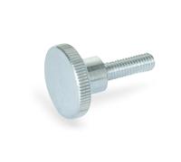 Ganter Normelemente High knurled screws, DIN 464-M5-20-ZB, thread M5, thread length: 20 mm, galvanised steel, pack of 5