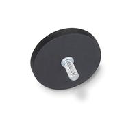 Ganter Normelemente | Holding Magnets with Threaded Pin and Rubber Coating - GN 51.3-ND-22-SW | Neodymium, Iron, Boron | Pack of 2