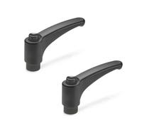 Ganter Normelemente | Pack of 2 Clamping levers Plastic, Bushing Brass | GN 603-44-M5-DSG | Thread M5