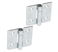 Ganter Normelemente | Sheet Metal Hinges - GN 136-ST-40-40-C | Galvanised Steel Blue Passivated | Pin Stainless Steel | Pack of 2 | Length: 40 mm x 40 mm