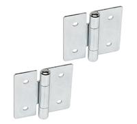 Ganter Normelemente Sheet Metal Hinges - GN 136-ST-60-60-B | Galvanised Steel Blue Passivated | Stainless Steel Pin | Pack of 2